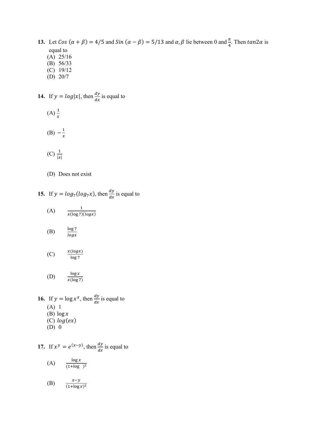 PU CET PG 2021 Question Paper - Page 369