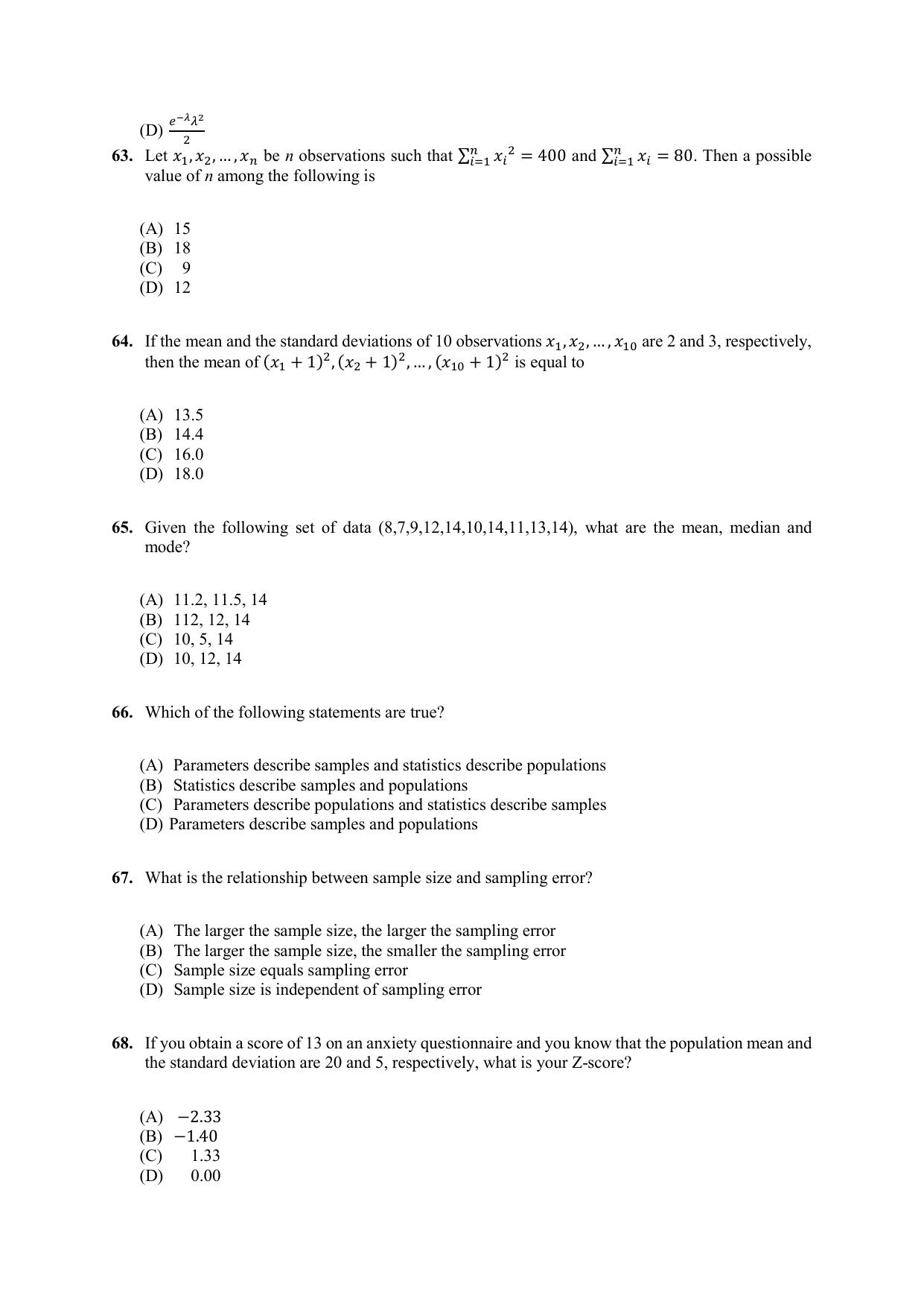 PU CET PG 2021 Question Paper - Page 378