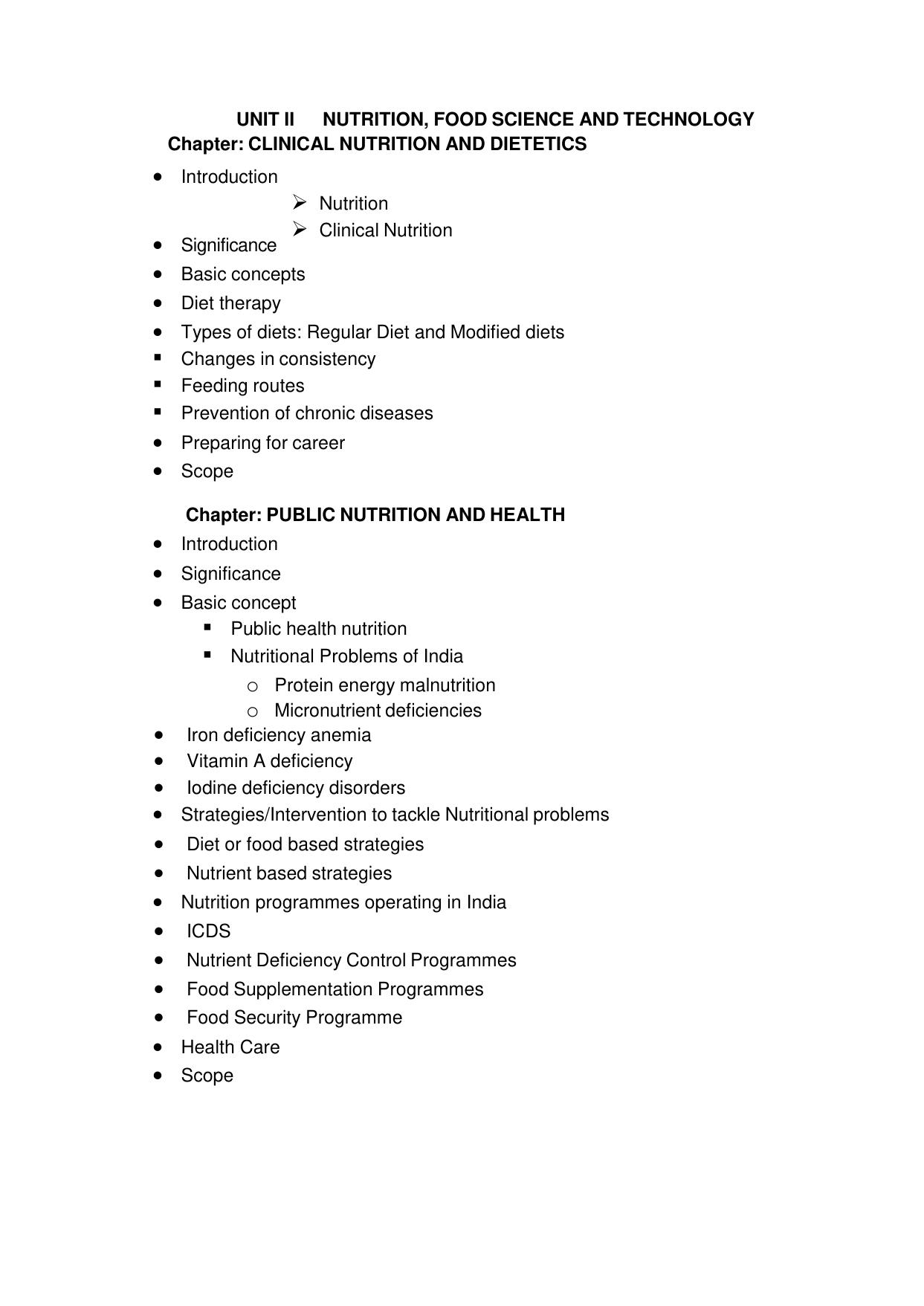 CBSE Class 11 & 12 Home Science Syllabus - Page 24