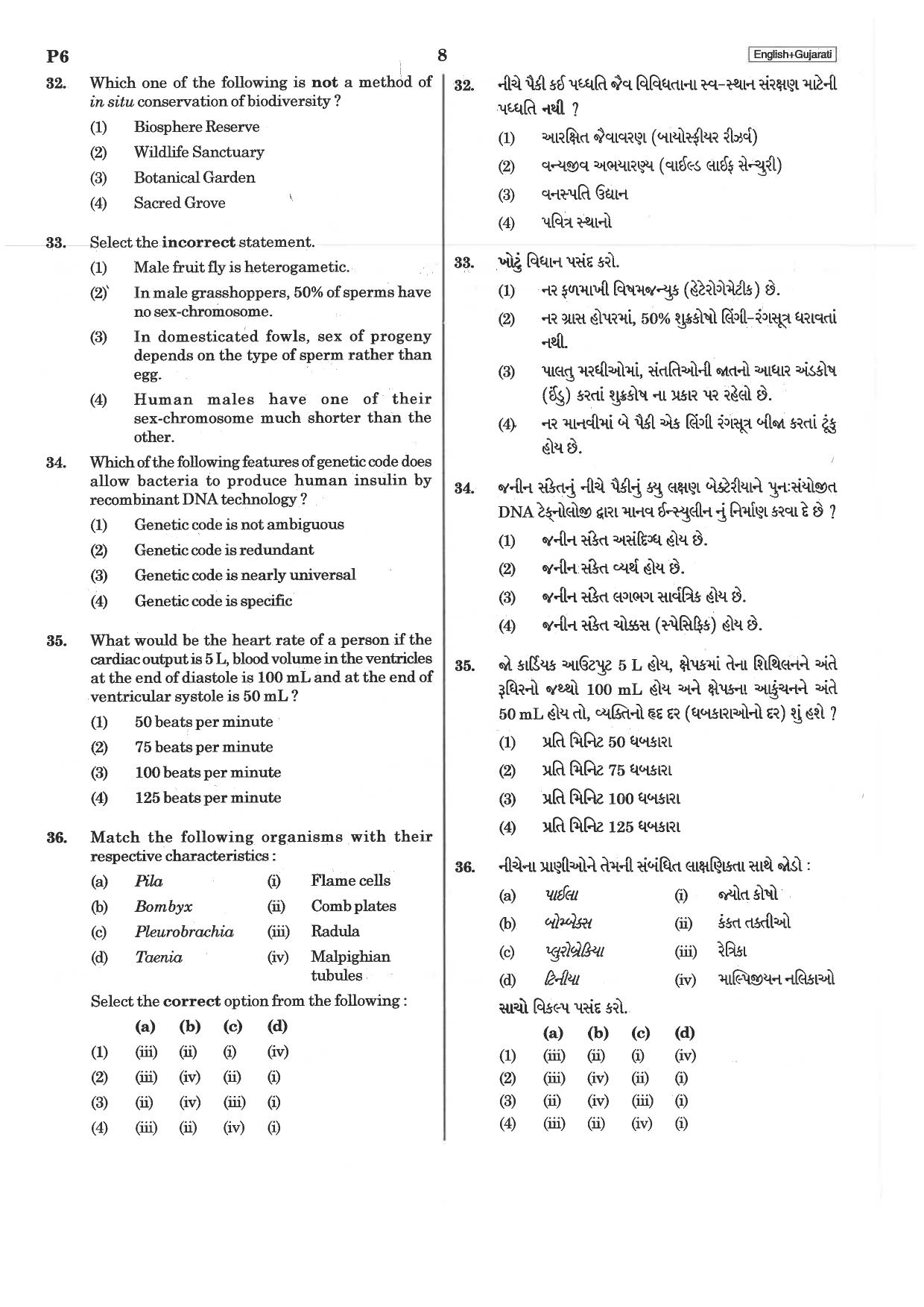 NEET Q5 2019 Question Paper - Page 8