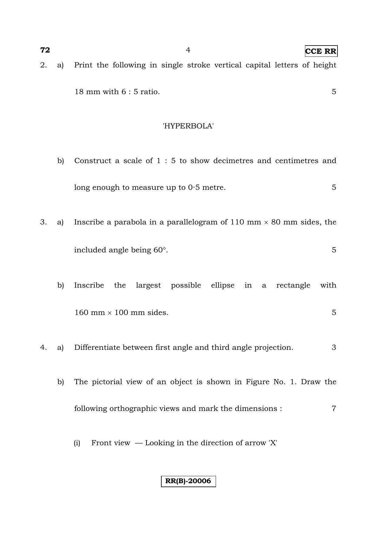 Karnataka SSLC ENGINEERING GRAPHICS - (72 (RR) (Un-Revised)_j4) (Supplementary) June 2018 Question Paper - Page 4