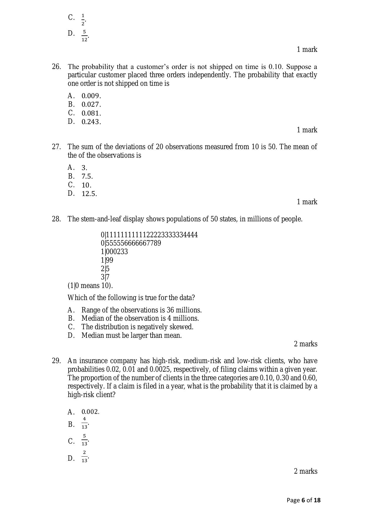ACET November 2022 Question Papers - Page 6