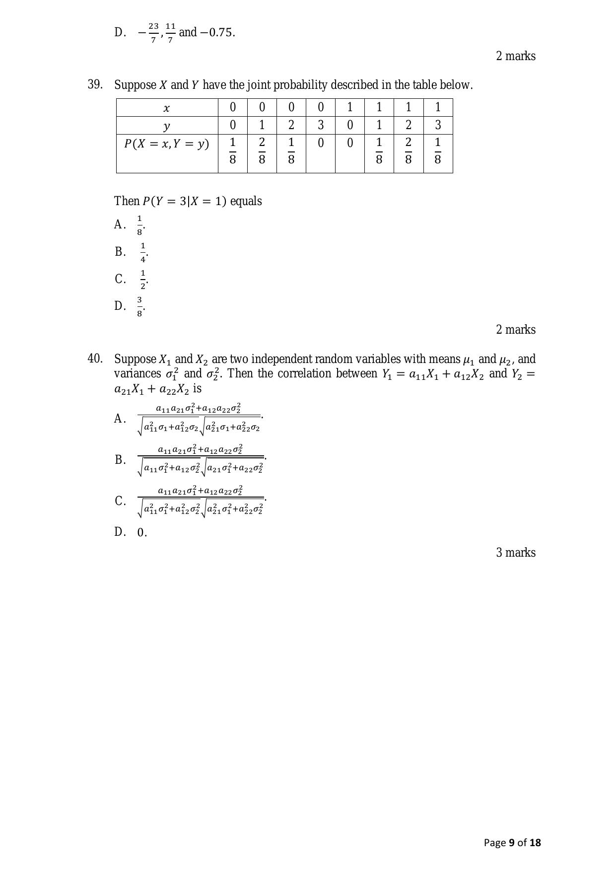 ACET November 2022 Question Papers - Page 9