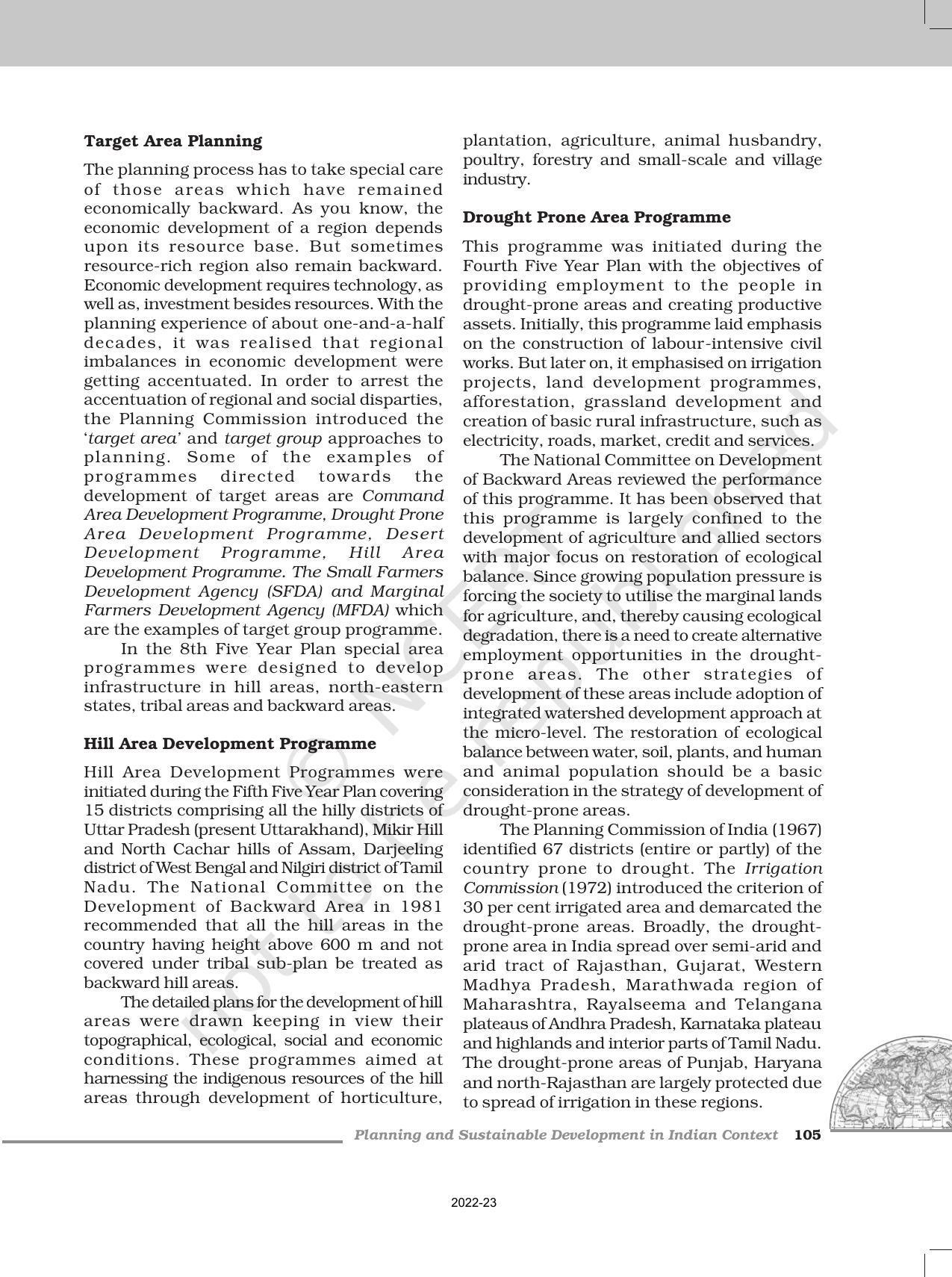 NCERT Book for Class 12 Geography (Part-II) Chapter 9 Planning and Sustainable Development in the Indian Context - Page 2