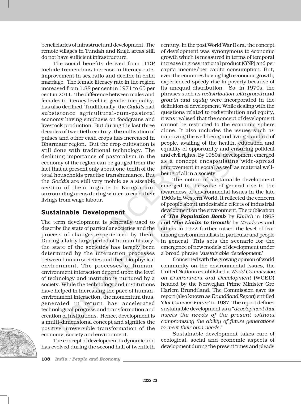 NCERT Book for Class 12 Geography (Part-II) Chapter 9 Planning and Sustainable Development in the Indian Context - Page 5