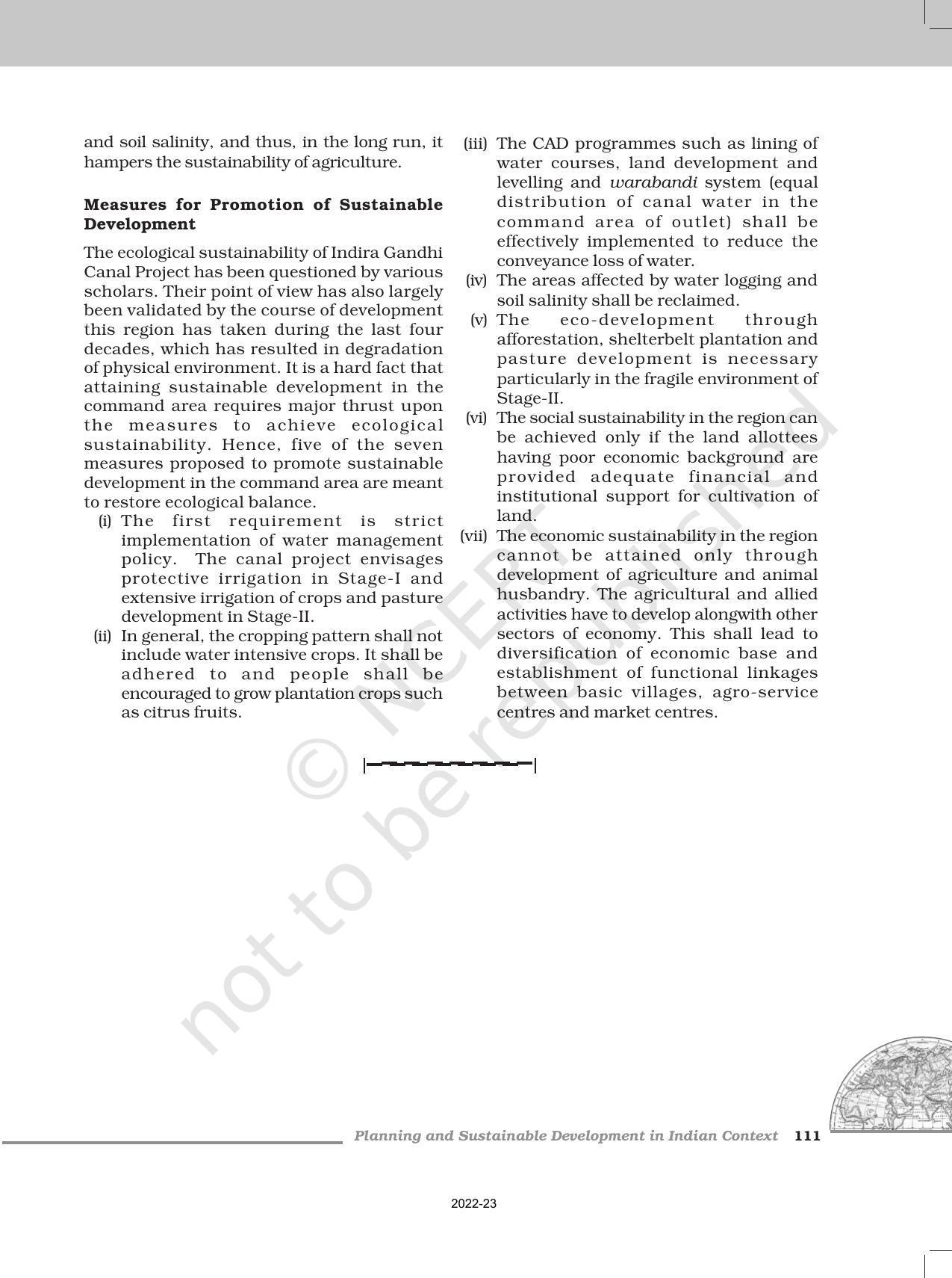 NCERT Book for Class 12 Geography (Part-II) Chapter 9 Planning and Sustainable Development in the Indian Context - Page 8