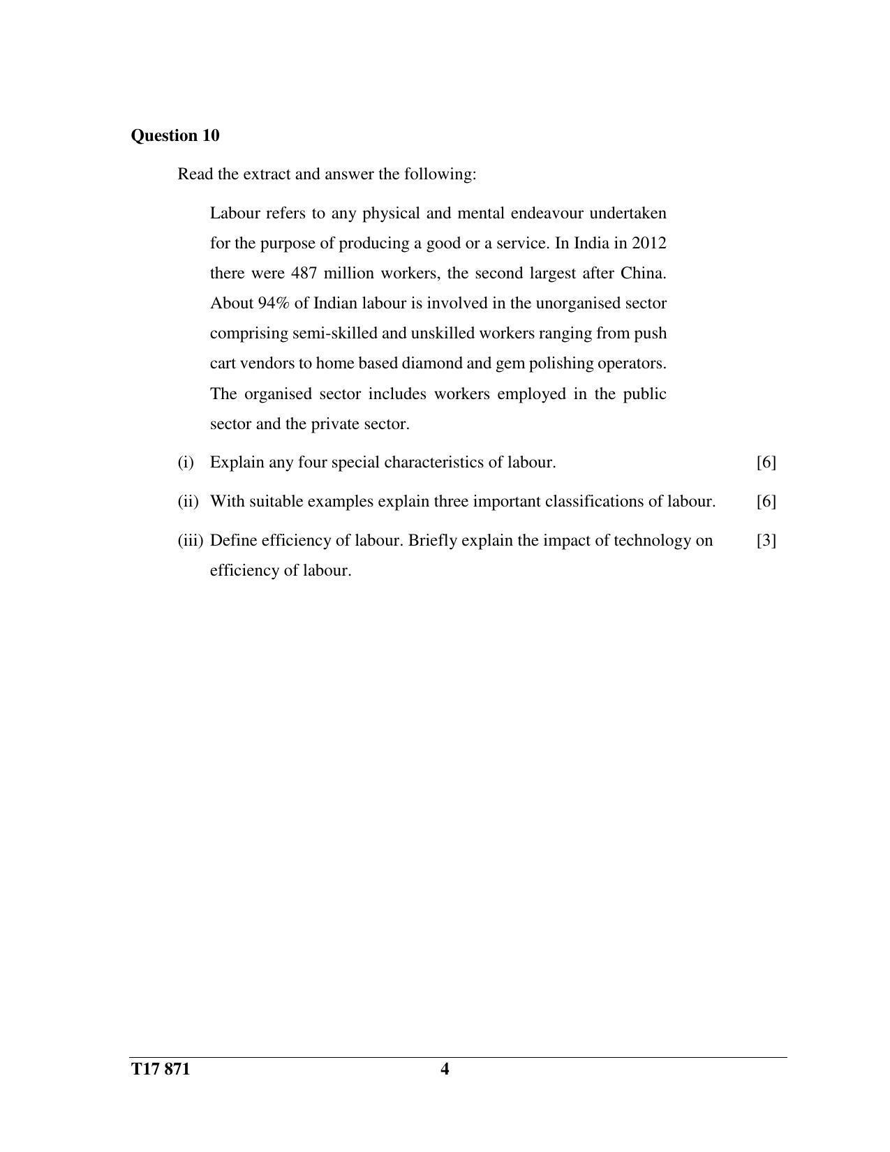 ICSE Class 10 ECONOMIC APPLICATIONS 2017 Question Paper - Page 4