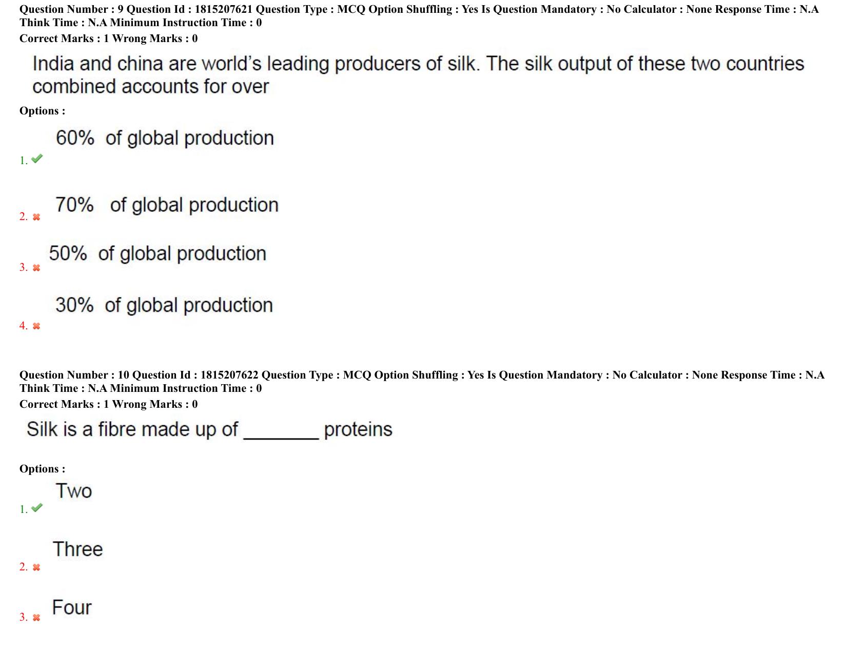 TS CPGET 2023 M Sc Sericulture (5 years Integrated) Shift 3 Question Paper with Answer Key - Page 7