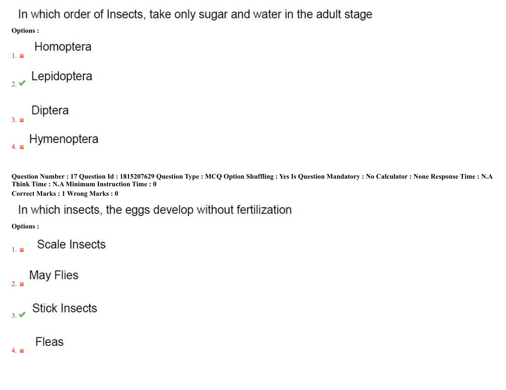 TS CPGET 2023 M Sc Sericulture (5 years Integrated) Shift 3 Question Paper with Answer Key - Page 11