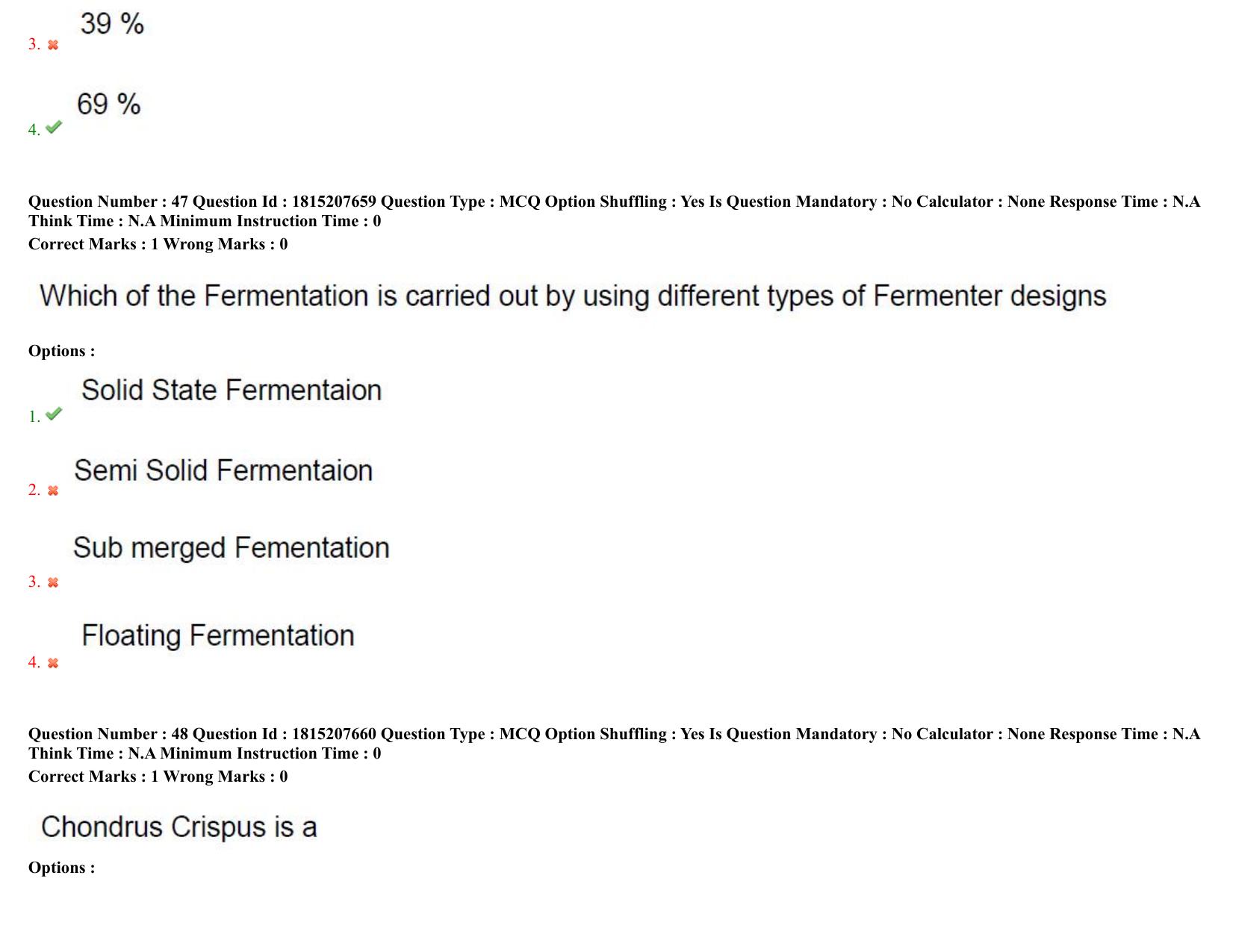 TS CPGET 2023 M Sc Sericulture (5 years Integrated) Shift 3 Question Paper with Answer Key - Page 28