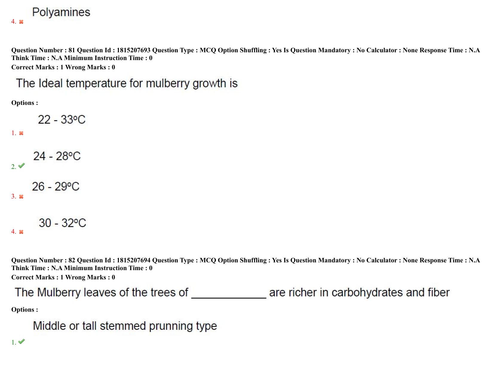 TS CPGET 2023 M Sc Sericulture (5 years Integrated) Shift 3 Question Paper with Answer Key - Page 48