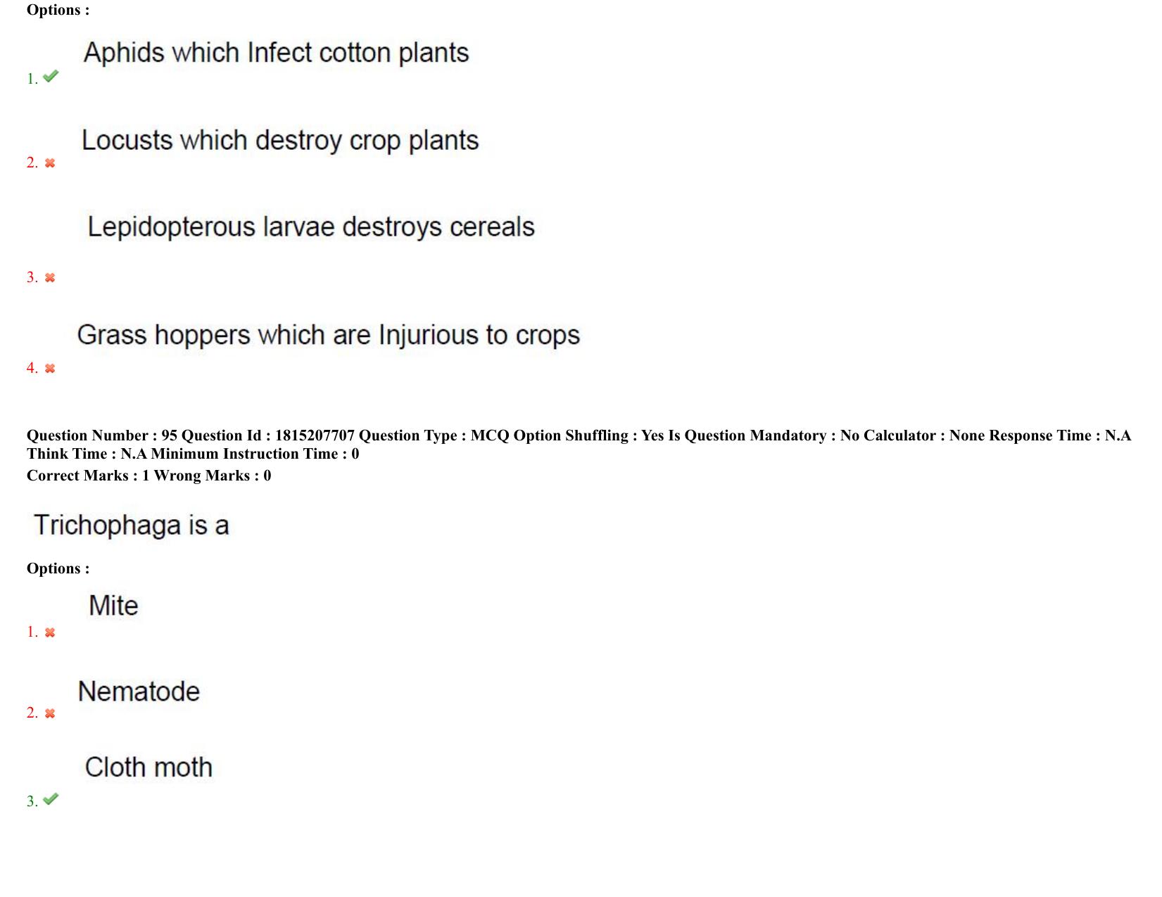 TS CPGET 2023 M Sc Sericulture (5 years Integrated) Shift 3 Question Paper with Answer Key - Page 56