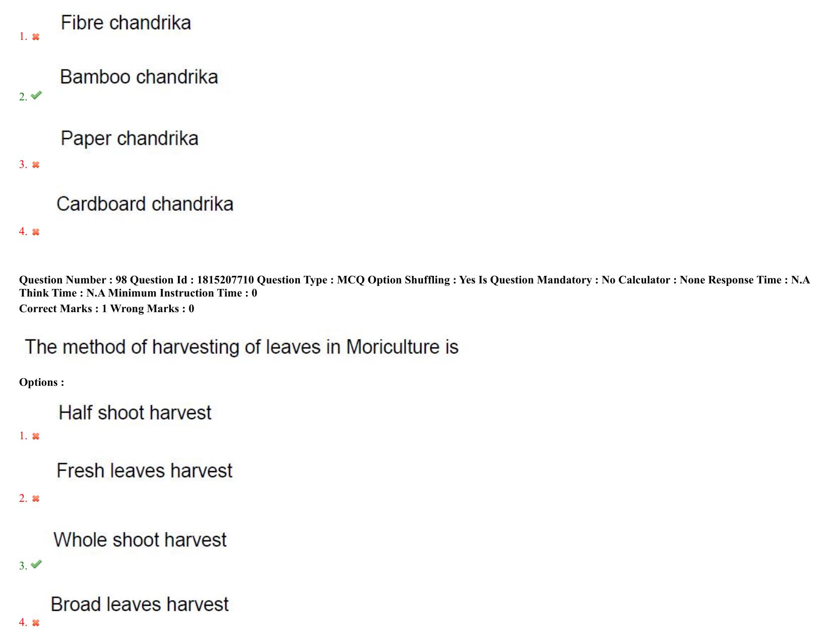 TS CPGET 2023 M Sc Sericulture (5 years Integrated) Shift 3 Question Paper with Answer Key - Page 58