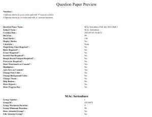 TS CPGET 2023 M Sc Sericulture (5 years Integrated) Shift 3 Question Paper with Answer Key