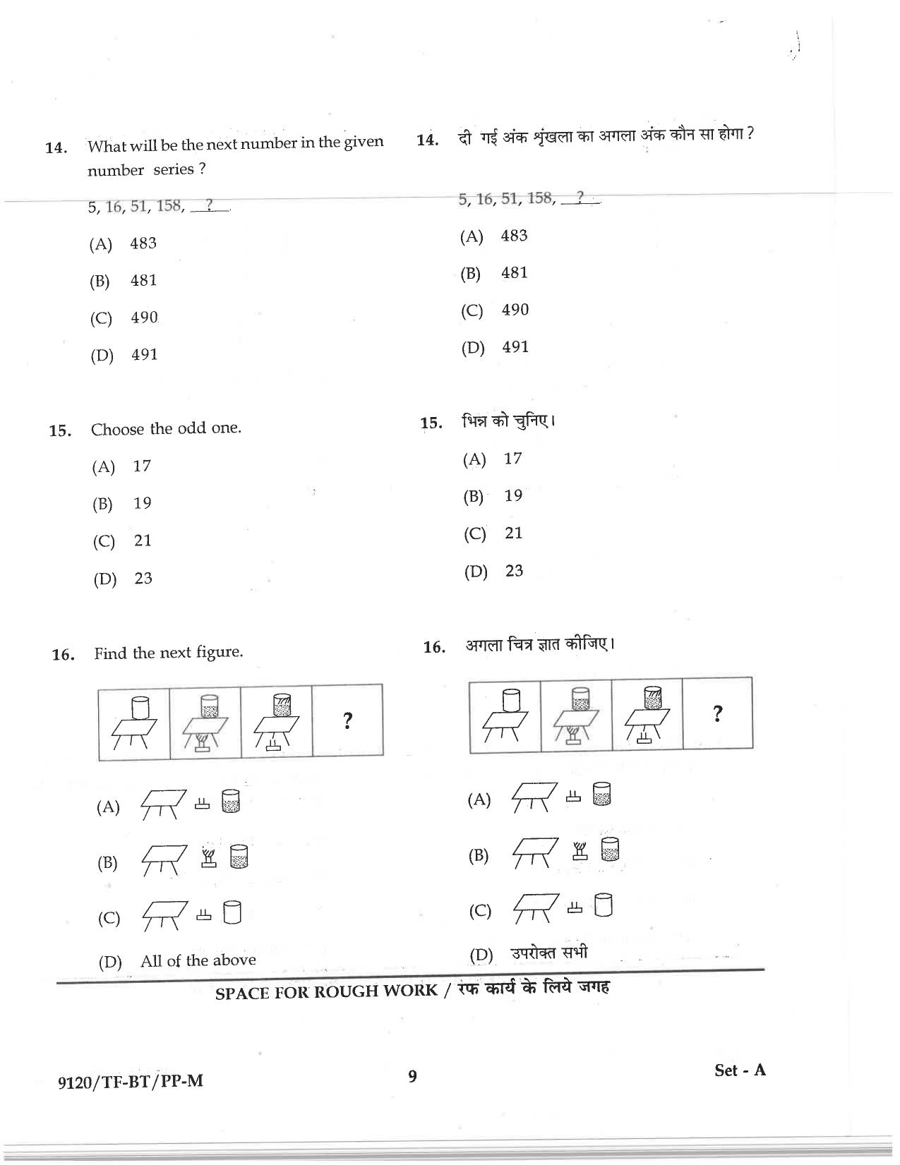 CG Pre B.Ed 2019 Question Paper - Page 9