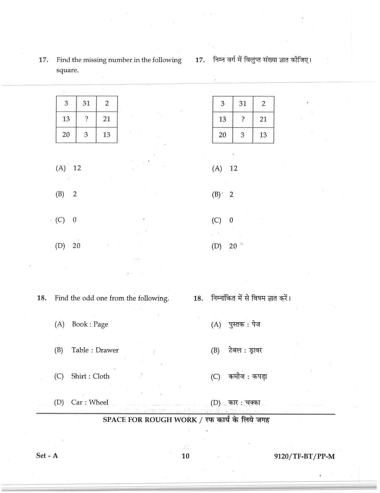 CG Pre B.Ed 2019 Question Paper - Page 10