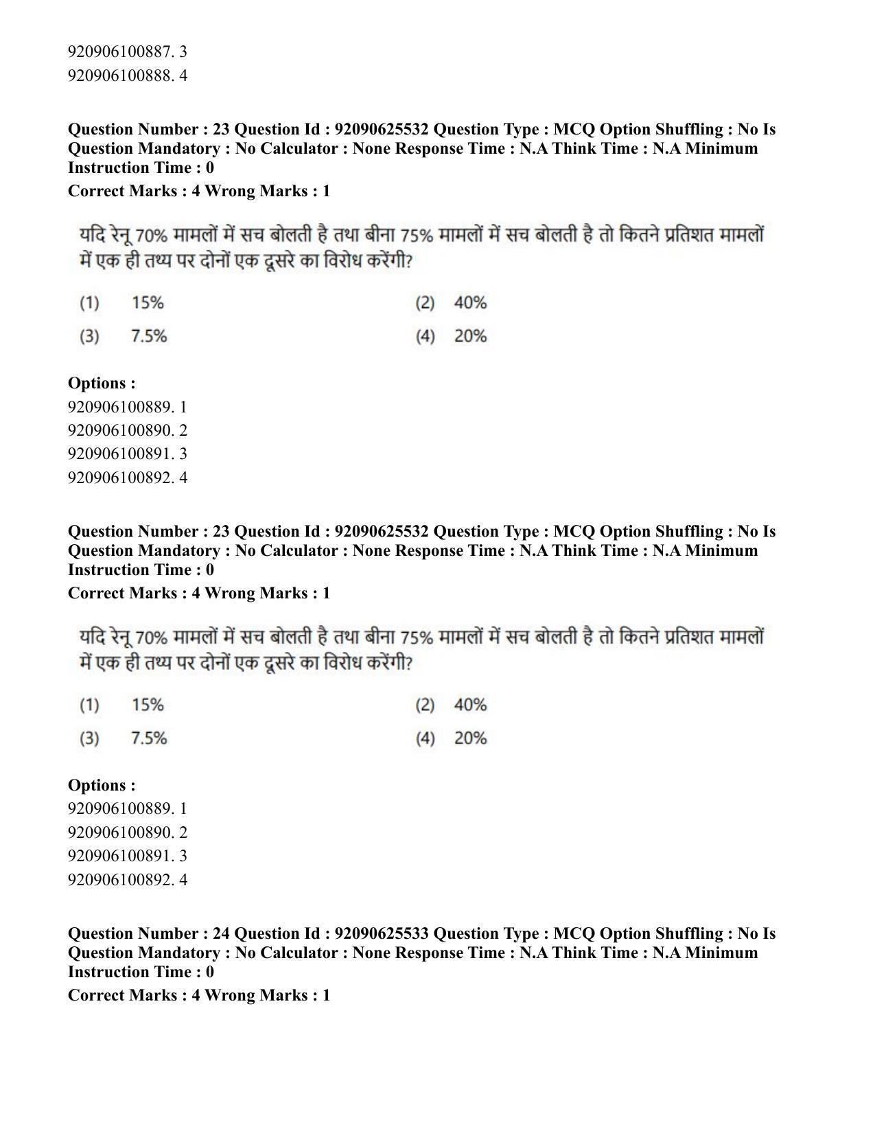 CUET PG 2023: MTQP08 – Nano Science/Nano Technology (Hin) - Shift 1 (26-06-2023) Question Paper - Page 22