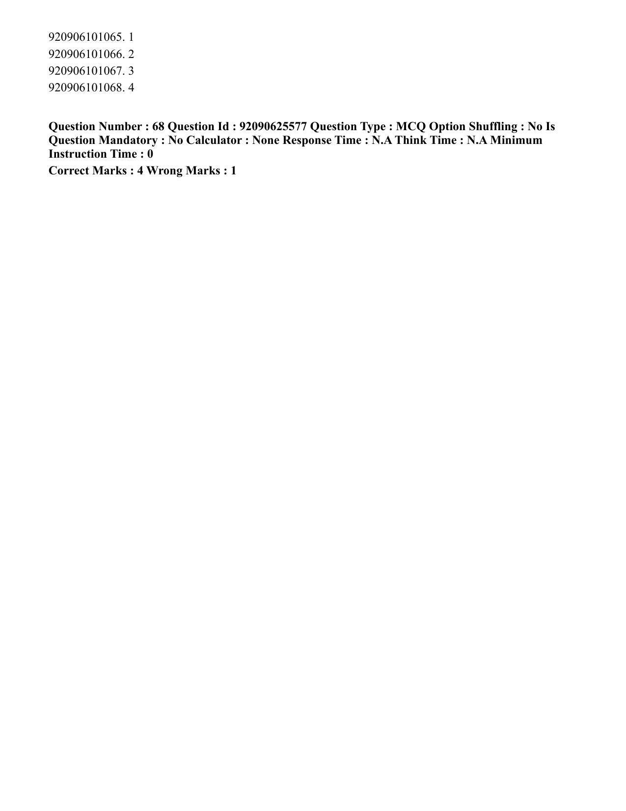 CUET PG 2023: MTQP08 – Nano Science/Nano Technology (Hin) - Shift 1 (26-06-2023) Question Paper - Page 69