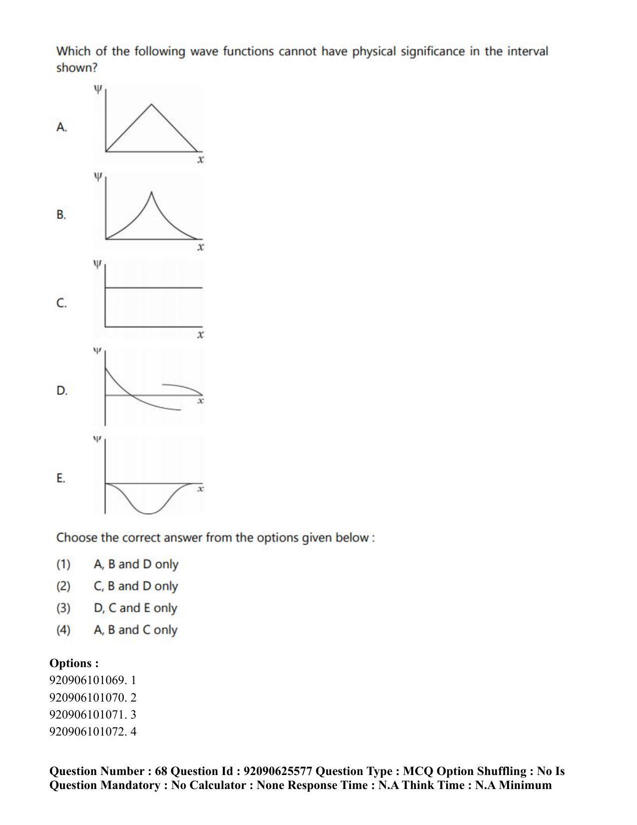 CUET PG 2023: MTQP08 – Nano Science/Nano Technology (Hin) - Shift 1 (26-06-2023) Question Paper - Page 70