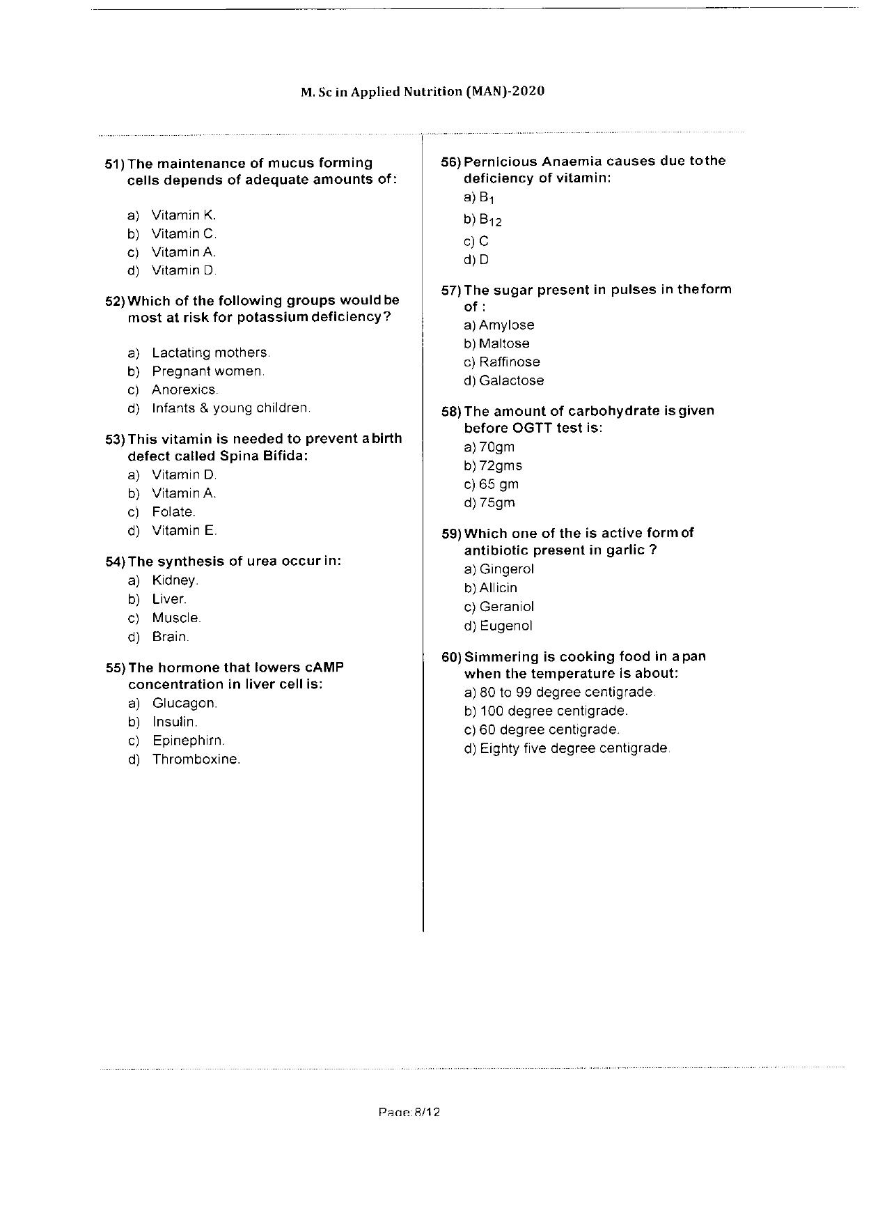 WBJEEB JEMAS (PG) 2020 MAN Question Paper - Page 8