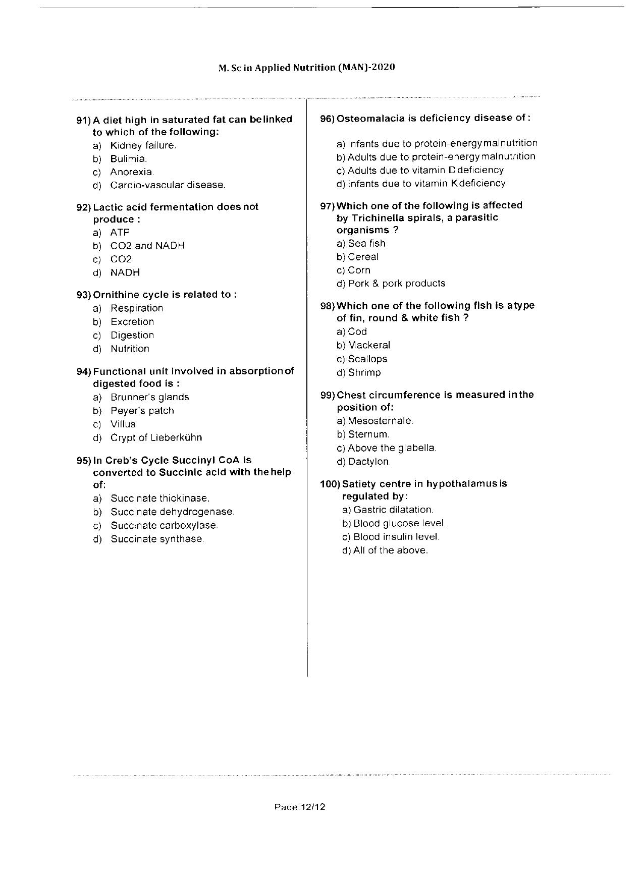 WBJEEB JEMAS (PG) 2020 MAN Question Paper - Page 12