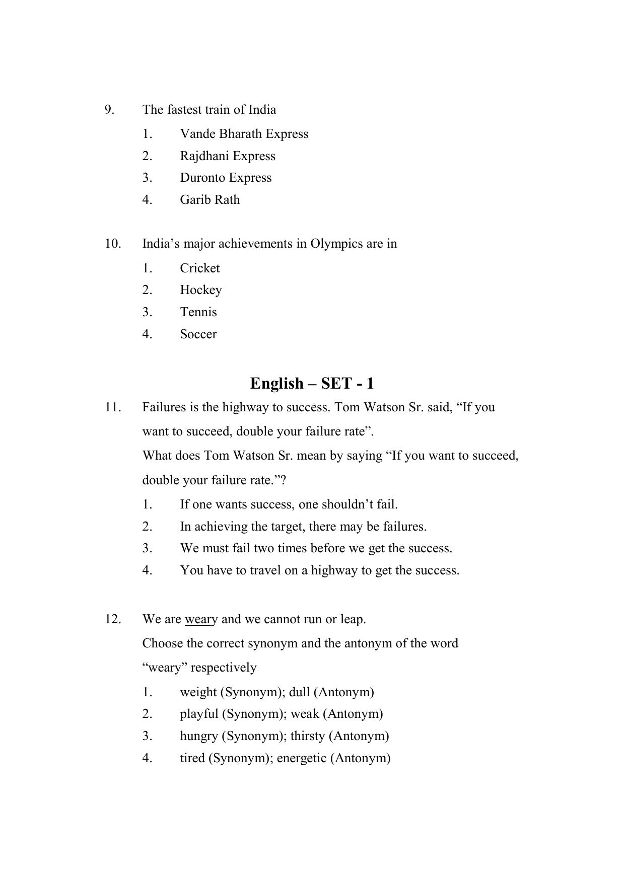 AP DEECET Social Studies (English Medium) 2021 Question Paper - Page 3