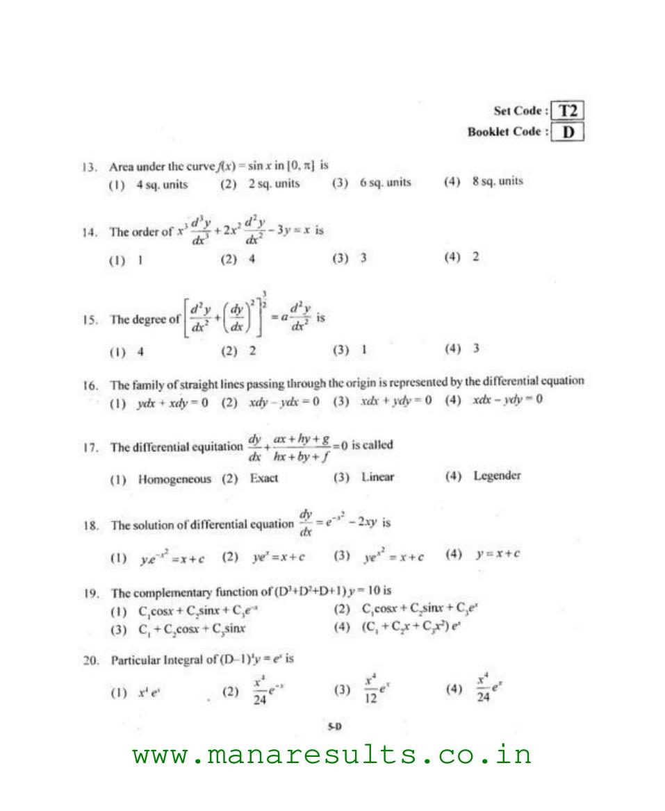 AP ECET 2015 Electronics and Instrumentation Engineering Old Previous Question Papers - Page 4