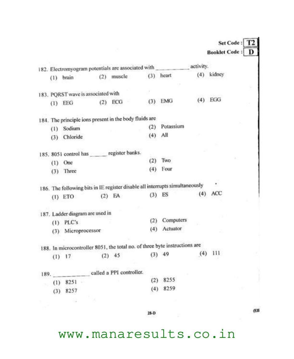 AP ECET 2015 Electronics and Instrumentation Engineering Old Previous Question Papers - Page 27