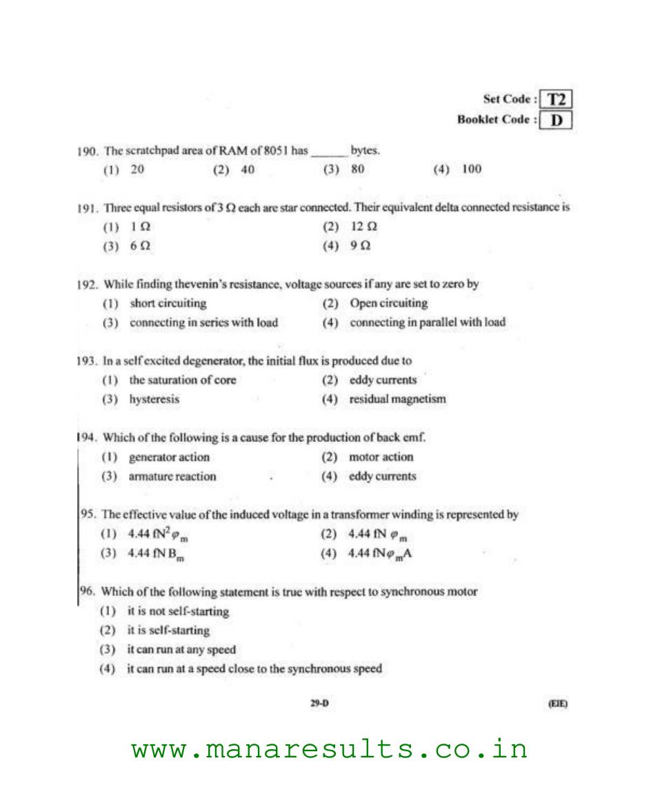 AP ECET 2015 Electronics and Instrumentation Engineering Old Previous Question Papers - Page 28
