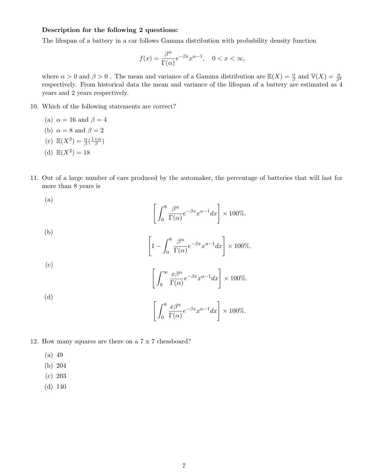 CMI Entrance Exam 2020 Question Paper MSc Data Science - Page 9