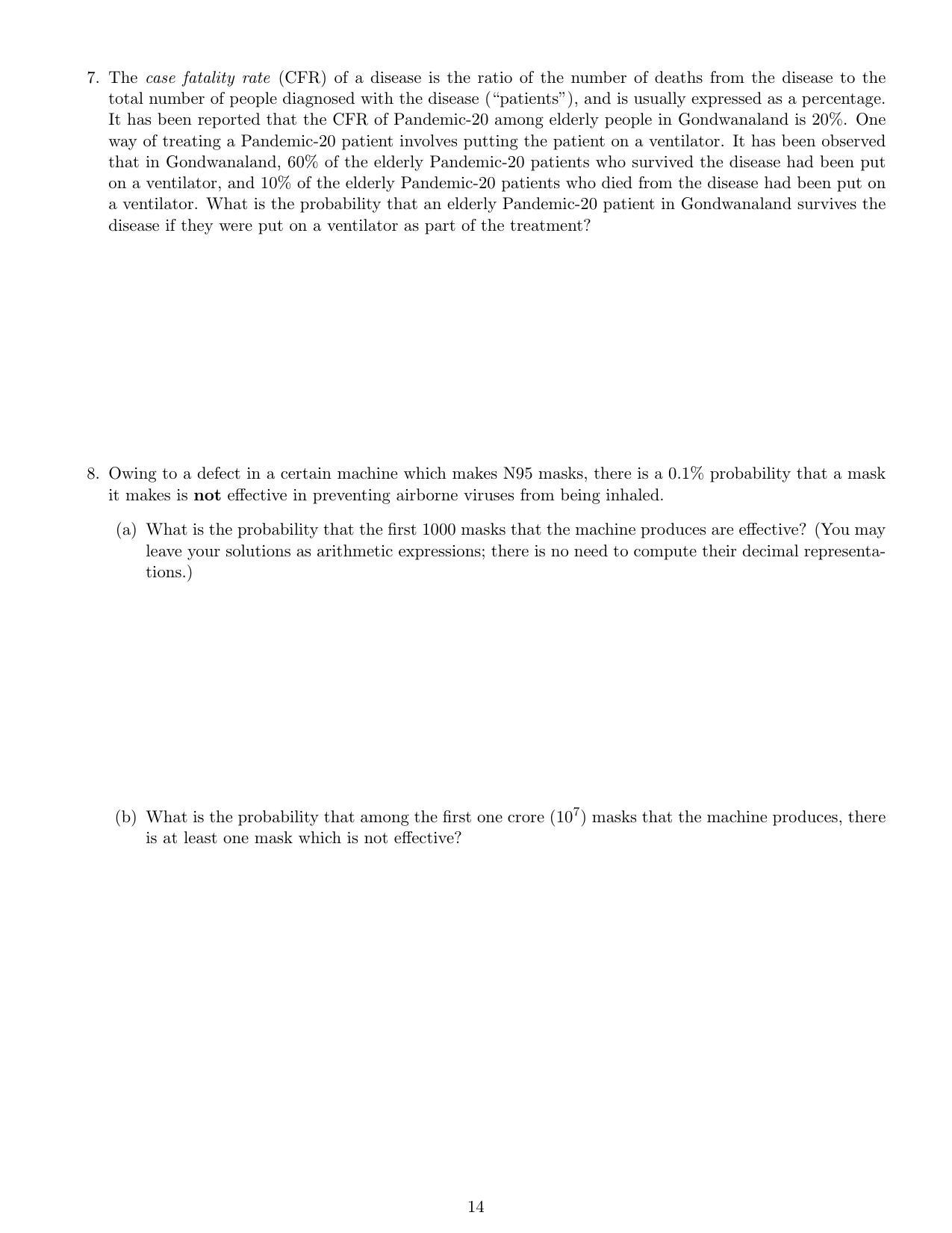 CMI Entrance Exam 2020 Question Paper MSc Data Science - Page 16