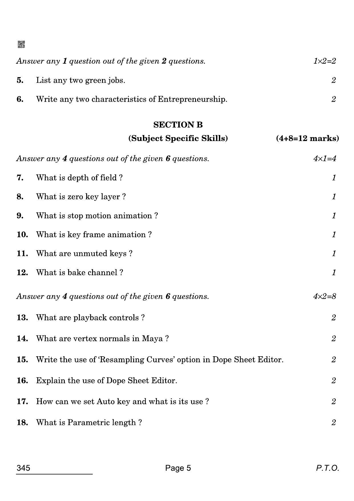 CBSE Class 12 345 Multimedia 2022 Compartment Question Paper - Page 5