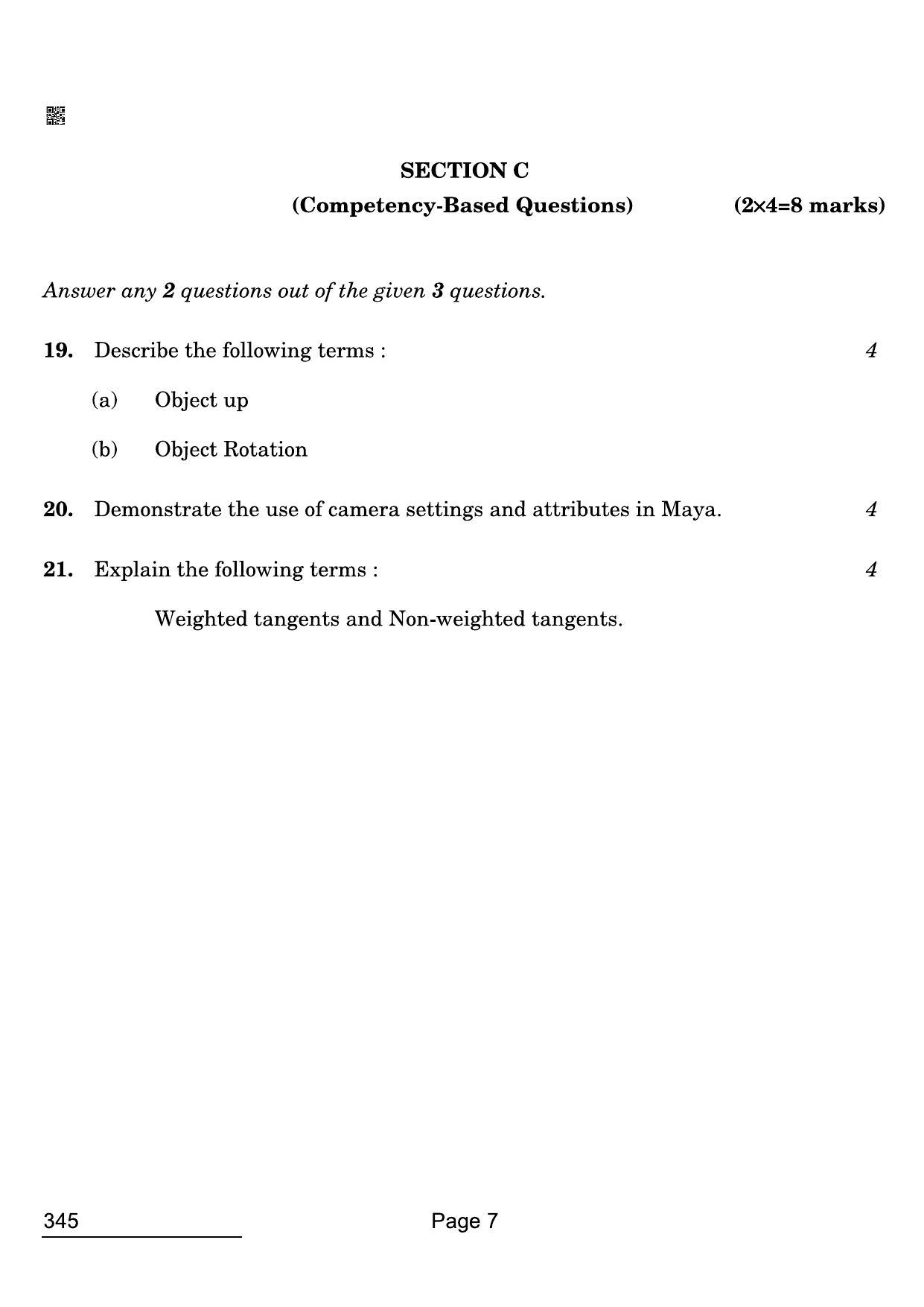 CBSE Class 12 345 Multimedia 2022 Compartment Question Paper - Page 7