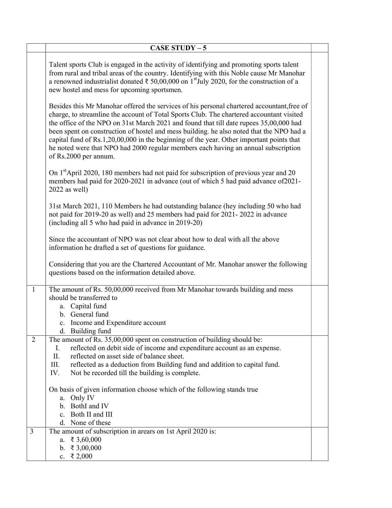 CBSE Class XII Accountancy Question Bank - Page 5