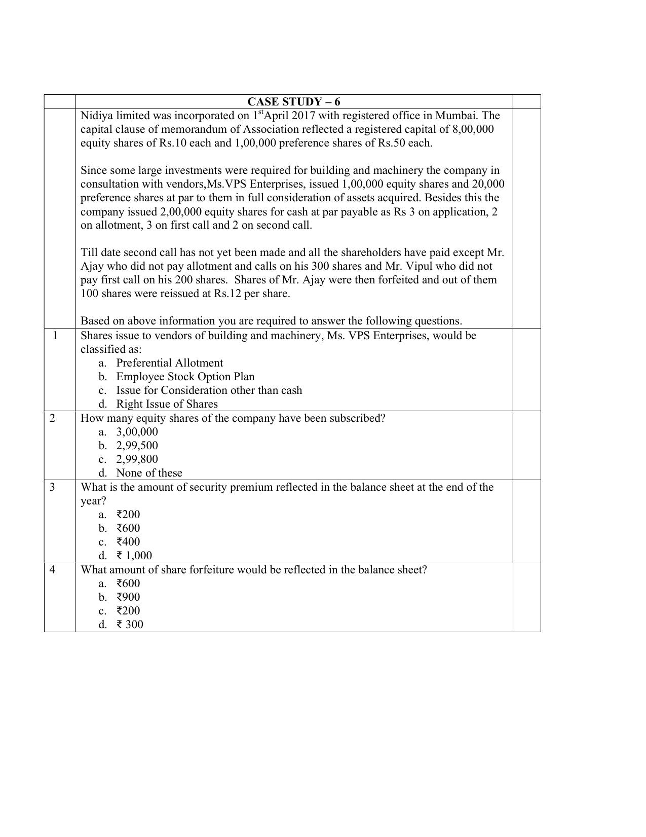 CBSE Class XII Accountancy Question Bank - Page 7