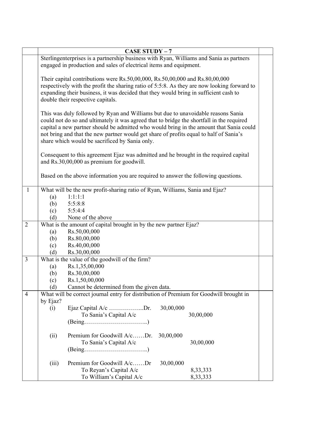 CBSE Class XII Accountancy Question Bank - Page 8