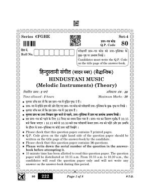 CBSE Class 12 79_Music Hindustani Mel. Ins. 2023 Question Paper