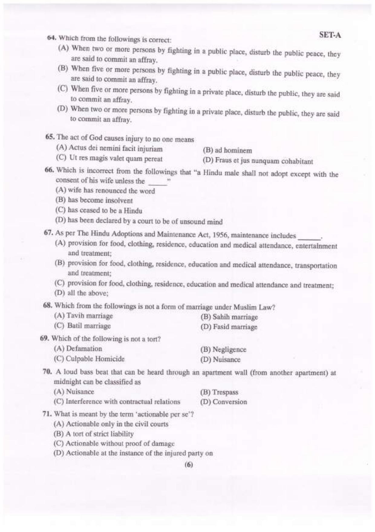 PU LLB 2023 Question Paper - Page 7
