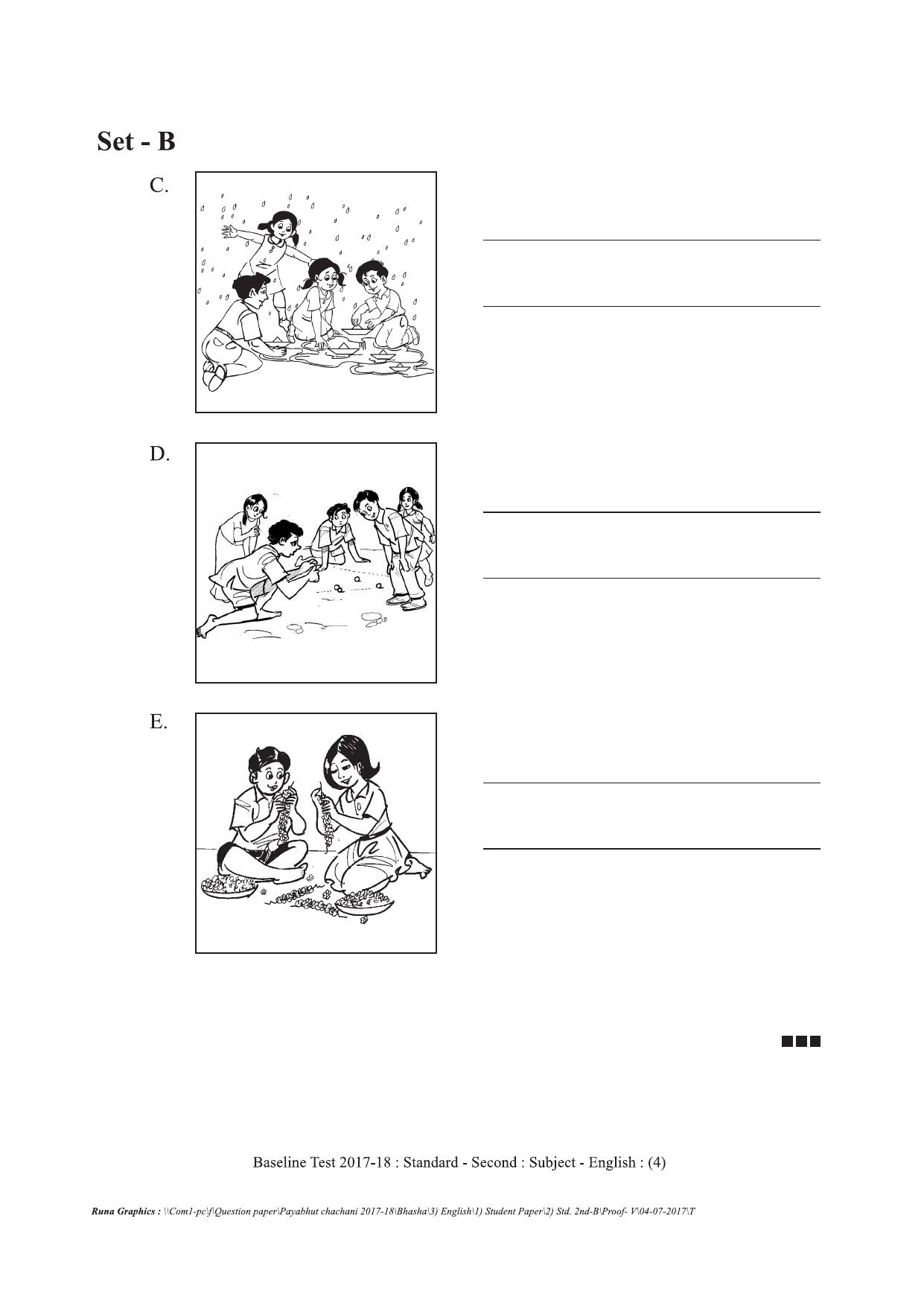 Maharashtra Board Class 2 English इंग्रजी Set B (संच-ब) Question Bank - Page 4