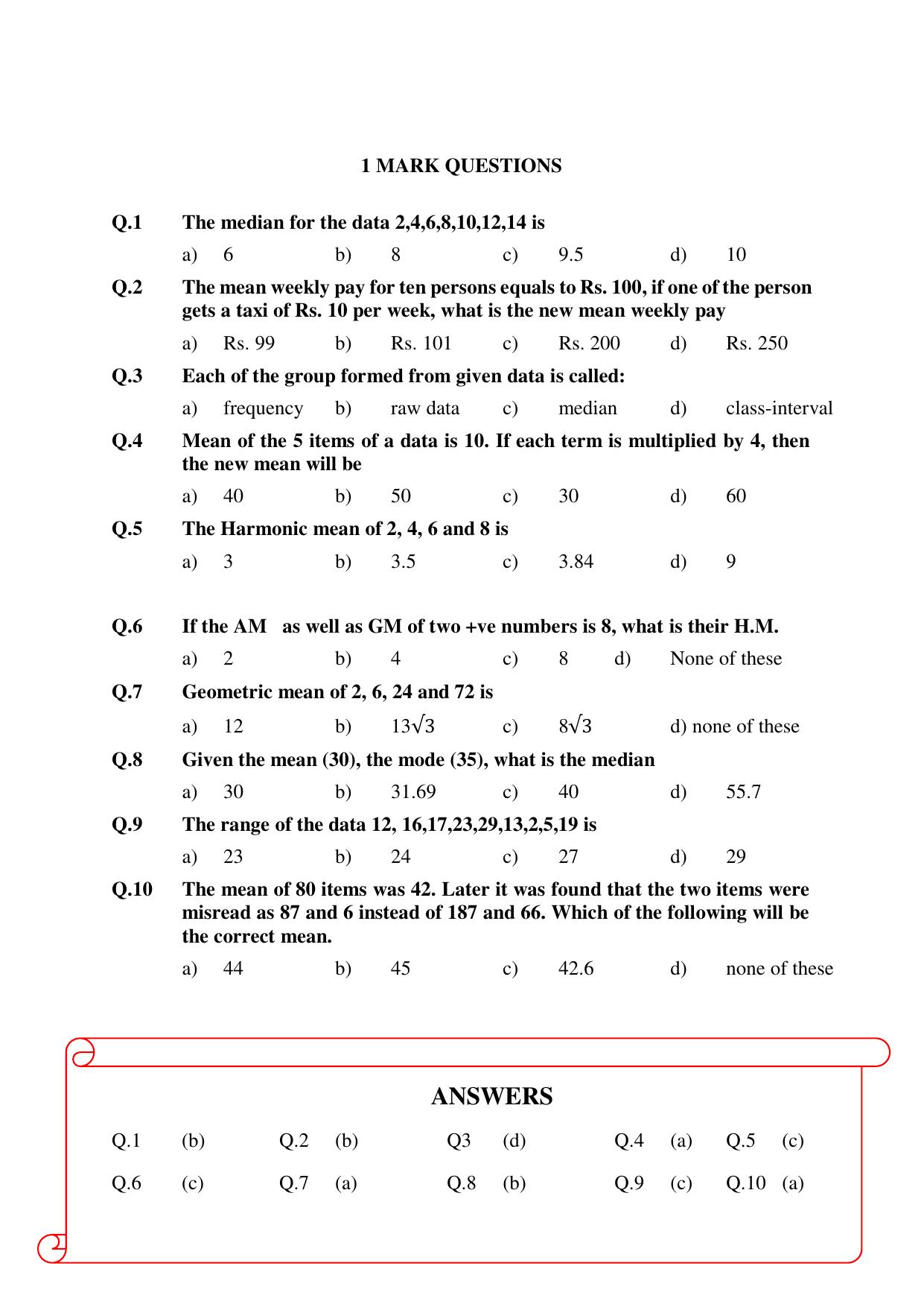 JKBOSE Class 10 Maths: CHAPTER 14 Statistics Question Bank - Page 8