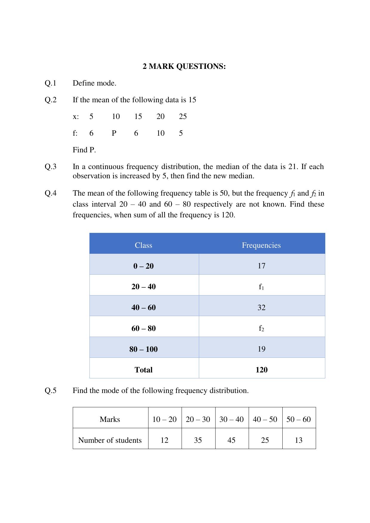 JKBOSE Class 10 Maths: CHAPTER 14 Statistics Question Bank - Page 9