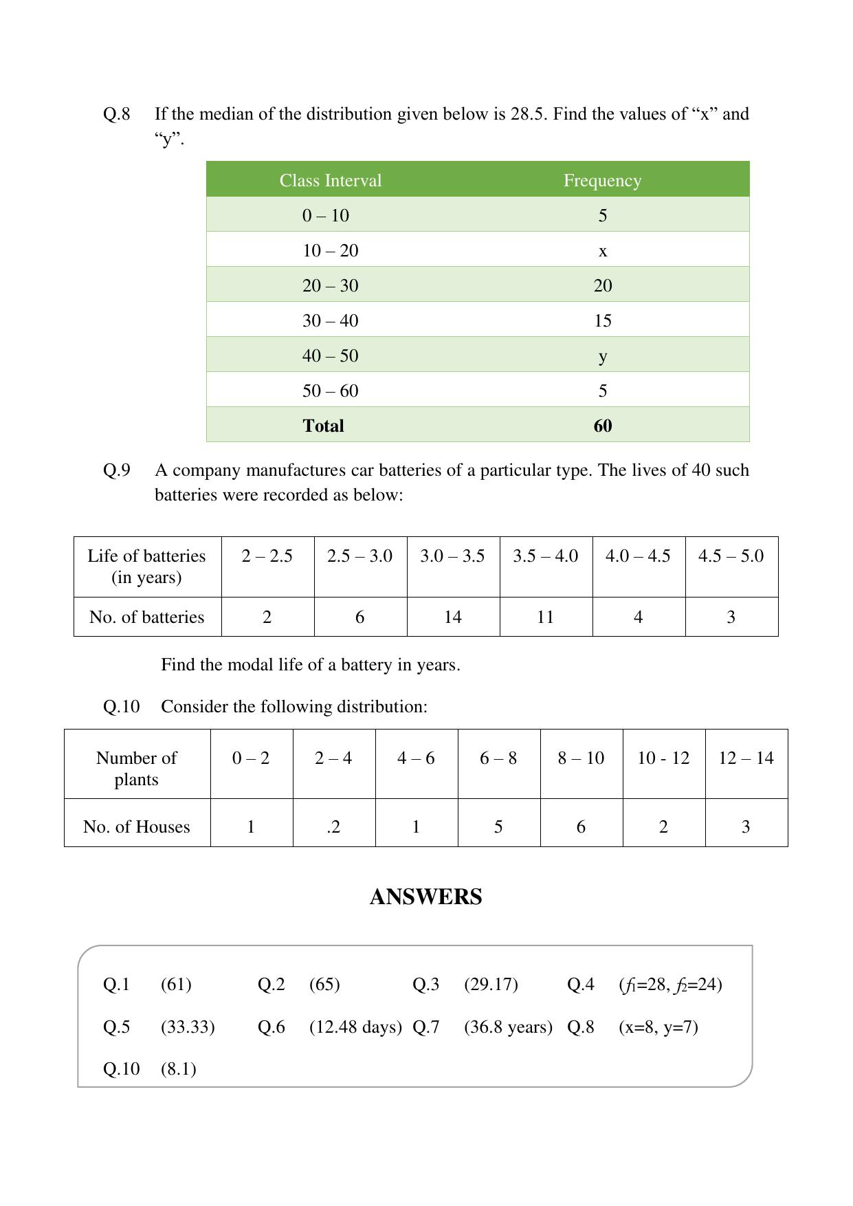 JKBOSE Class 10 Maths: CHAPTER 14 Statistics Question Bank - Page 13