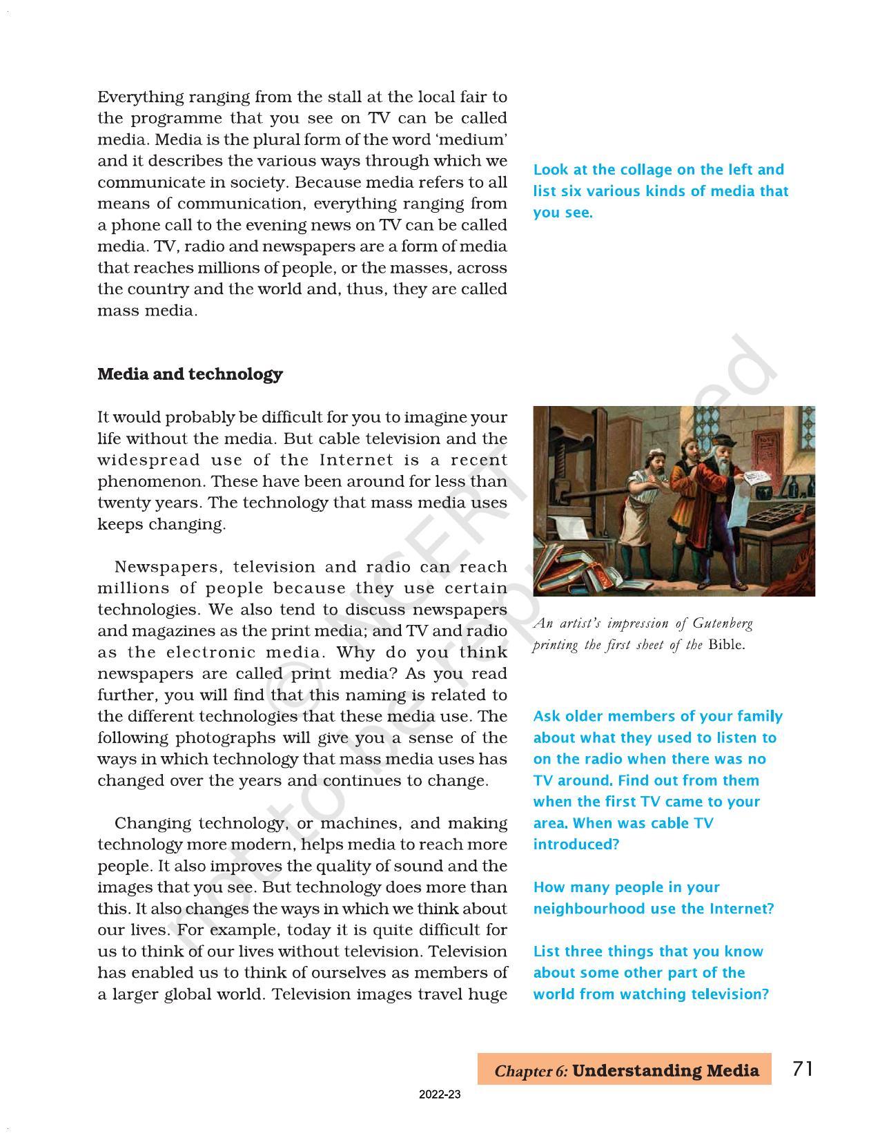 NCERT Book for Class 7 Social Science(Civics): Chapter 6-Understanding Media - Page 4