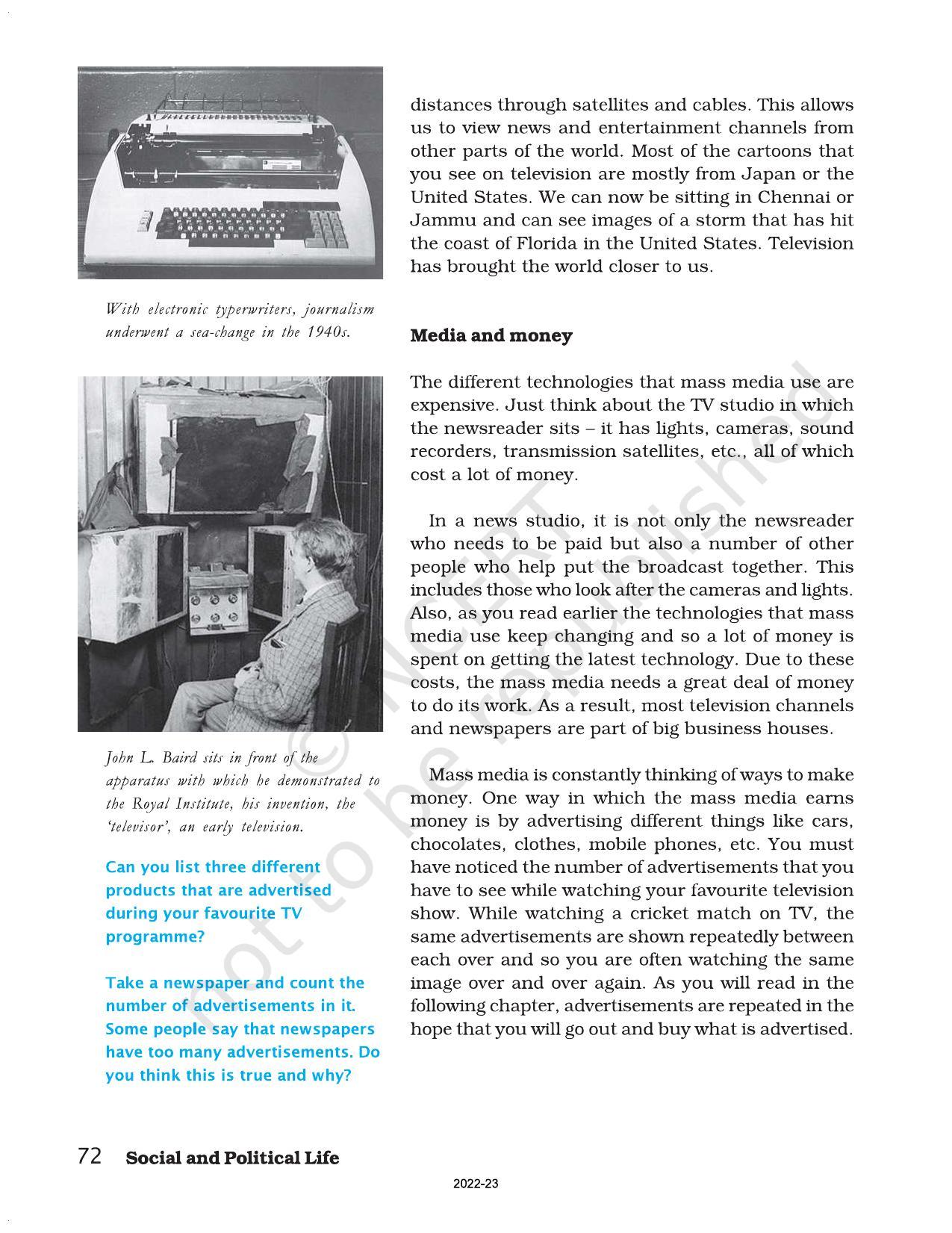 NCERT Book for Class 7 Social Science(Civics): Chapter 6-Understanding Media - Page 5