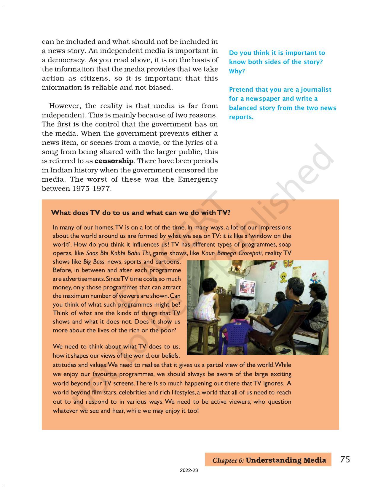 NCERT Book for Class 7 Social Science(Civics): Chapter 6-Understanding Media - Page 8