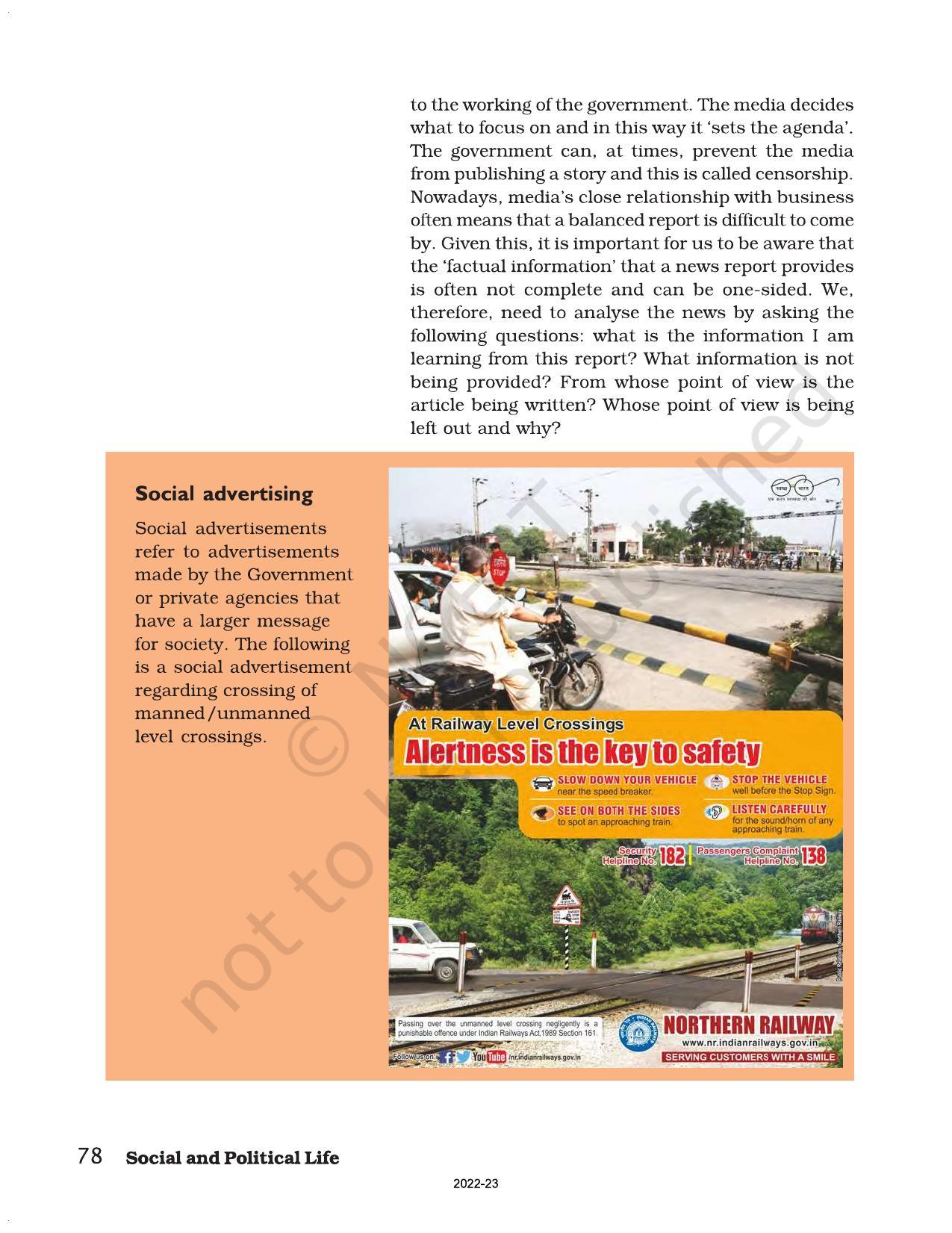NCERT Book for Class 7 Social Science(Civics): Chapter 6-Understanding Media - Page 11