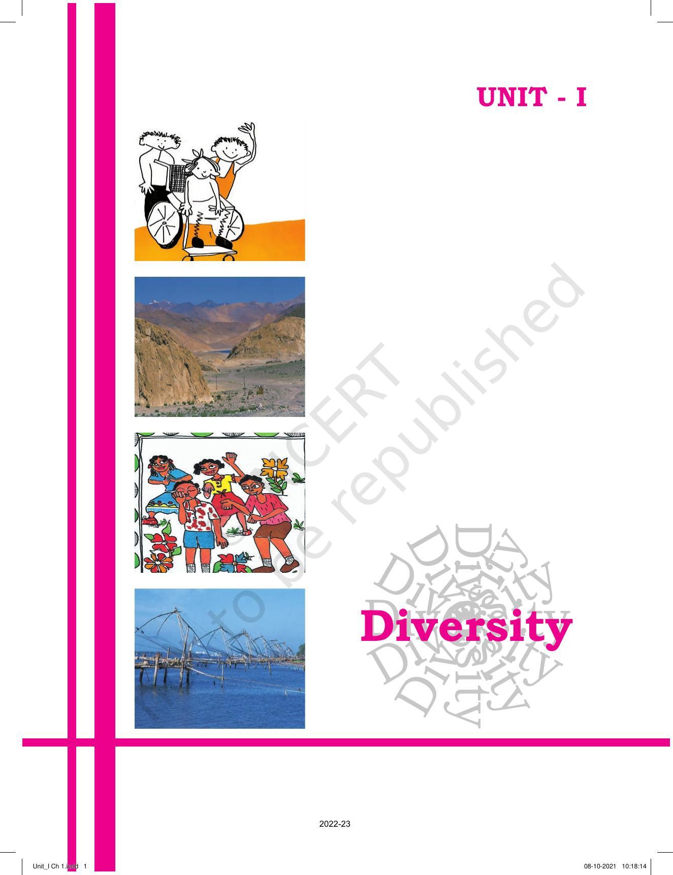 NCERT Book for Class 6 Social Science(Political Science) : Chapter 1-Understanding Diversity - Page 1