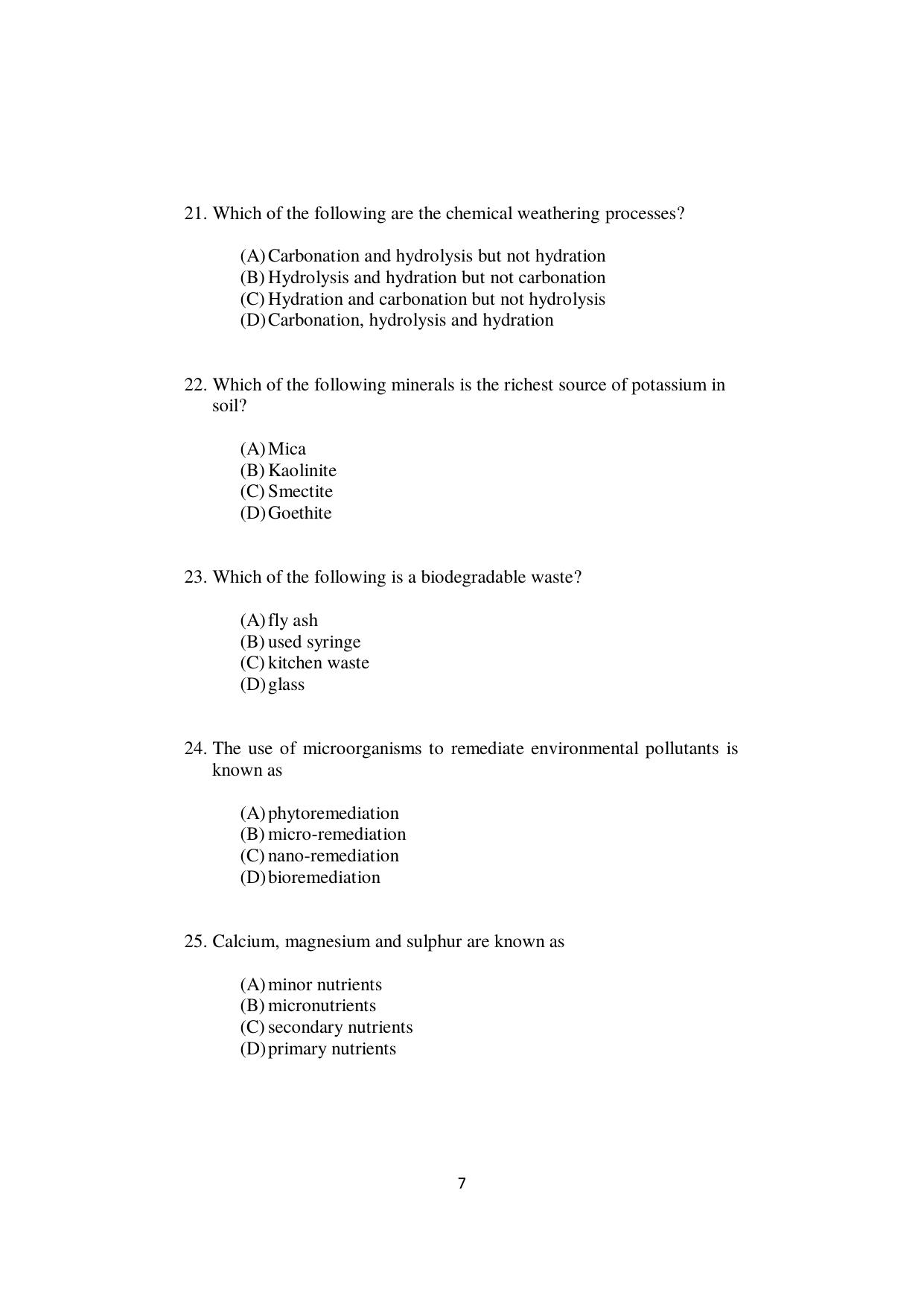  ISI Admission Test PG Diploma in Agricultural and Rural Management with Statistical Methods and Analytics DRA 2022 Sample Paper - Page 7