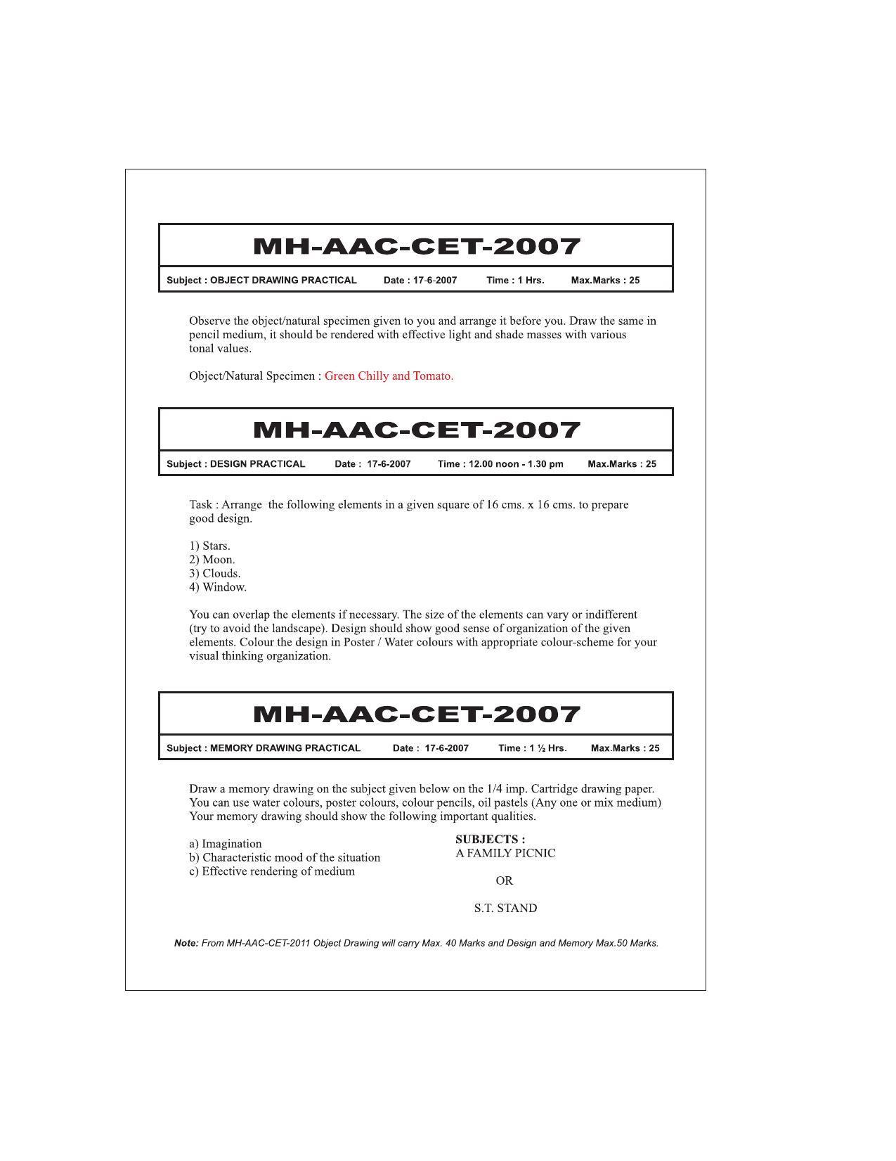 MH AAC CET 2006, 2007, 2008, 2009, 2010 Question Paper - Page 7