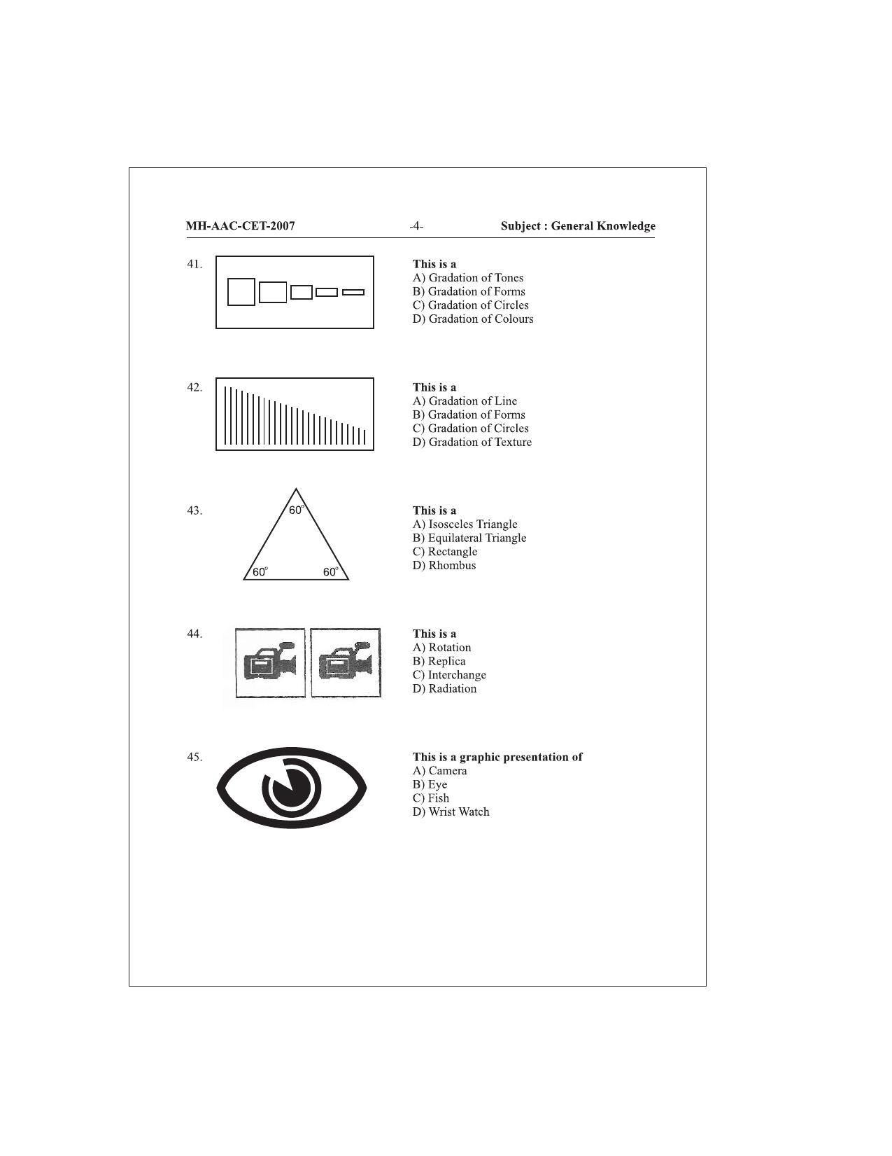 MH AAC CET 2006, 2007, 2008, 2009, 2010 Question Paper - Page 11